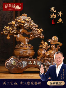 Lucky Money Tree Decoration Chinese Style Wealth Attraction Bowl Living Room Bar Counter Shop Opening Gift Resin Handmade Craft