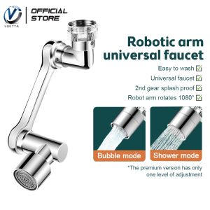 （ Nhựa）VOKTTA Bộ Mở Rộng Vòi Nước Xoay Thông Dụng 1080 ° Cánh Tay Robot Xoay Góc Lớn Bộ Chuyển Đổi Vòi Nước Thiết Bị Sục Khí Vòi Bộ Lọc Chống Bắn Vòi nước lắp chậu rửa bát chén cao cấp tiện dụn