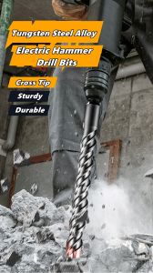 Concrete SDS Plus Drill Bit Cross Tips 4 Cutters 110/150/200mm Wall Brick Block Electric Hammer Masonry Drilling Bits