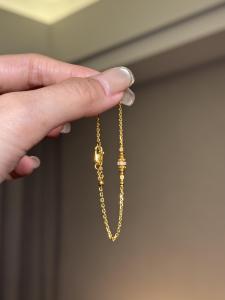 Golden Mini Flash Diamond Running Ring Bracelet Vintage Small Design Luxury Stackable Thin Circle Hand Jewelry Retro Style