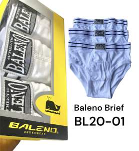 BL20-01 | 3pcs. BALENO WHITE BRIEF | Menswear Boys Underwear by LasuerteApparel