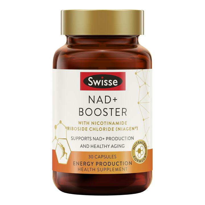 Swisse NAD+ Booster 30 Capsules with NR Nicotinamide Riboside Chloride (Niagen) Energy Production