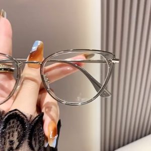 *READY STOCK AT MALAYSIA*High Quality New Cat Eye Glasses Blue Light Blocking Frame Glasses Retro Outdoor Photochromic Glasses Anti-ultraviolet Cermin Mata 变色眼镜