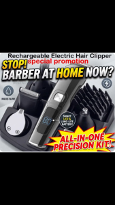 [SG Stock] 11-in-1 Professional Hair Clipper & Beard Trimmer | Cordless Electric Shaver for Men | IPX7 Waterproof Hair Trimmer | USB Rechargeable Razor Kit