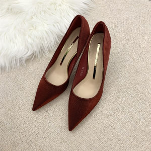 Water Drill Red Wedding Shoe Single Shoes