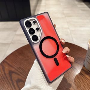 Night Light Liquid Quicksand Magnetic Case for Magsafe Samsung Galaxy S25 Ultra S24 Plus S25Ultra S25+ S24+ Mac Safe Phone Cover