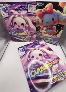 Buku Mewarnai Anak Cinnamoroll 16 halaman / Buku Mewarnai Cinnamoroll Buku Warna