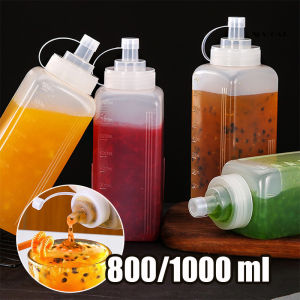 【Naitre】1000ML Condiment Squeeze Bottles Salad Sauce Dispenser Ketchup Mustard Mayo Hot Sauces Olive Oil Bottles Kitchen Tool