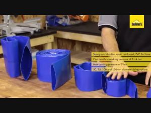 DAIMAX 2\" 3\" 4\" Submersible Water Pump Hose Discharge Duct Flat Blue PVC Hose 40M-100M