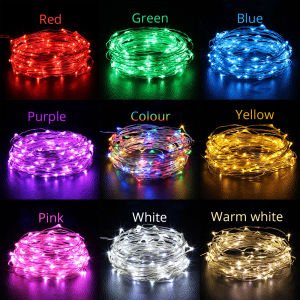 10M USB Led fairy lights strip light for room decoration Copper Wire String Lights multicolor Garland Light Waterproof 5M 3M 2M 1M usb led lamp For Raya Christmas Wedding Party Holiday Decorations lighting items