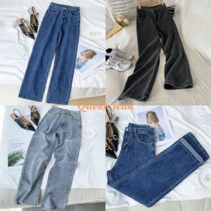 Queen New กางเกงยีนส์ทรงหลวมสไตล์เกาหลี หลากสี ทรงสวย กางเกงใส่สบาย ยอดนิยม