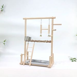 Cầu đứng bằng gỗ cho chim vẹt chim cảnh và các dòng thú cưng
