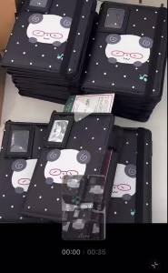 Phim Hoạt Hình Dễ Thương Polka Dot Panda Passport Clip Túi Đựng Thẻ Đa Năng Hộp Bảo Vệ Chứng Chỉ Phụ Kiện Lưu Trữ