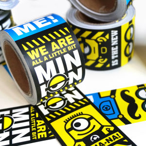 Waterproof Sticker Tape Long Warning Label Cute Cartoon Decoration for Luggage Notebook Computer Fridge Guitar Battery Car 5m