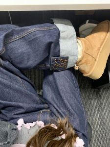 Quần Jeans Ống Thẳng Xanh Đậm American Deep Blue Cho Nữ Quần Ống Rộng Ôm Dáng Cạp Cao Mùa Xuân Hàng Mới Về Quần Dài