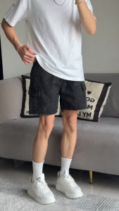 Quần Short Jean Túi Hộp Chất Vải Dày Dặn Quần Đùi Bò Wash Màu Phong Cách năng động trẻ trung