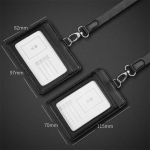 Card Holder Genuine Leather Credentials Holder With Lanyard ID Card Holder Luxury Employee ID Necklace Premium Accessories
