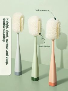Jujiajia Cup Brush Home Ladle No Dead Angle Imitation Loofah Brush Sponge Replacement Head Washing Cup Feeding Bottle Handy Gadget JP