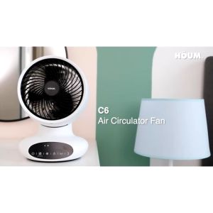 HOUM C6 Circulation Fan Electric Table Desk Fan Strong Wind 5 Speed 6" Remote Control 风扇 WAH LEE STORE