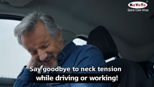 KOYOTO K-113(B) Headrest Neck Support Cushion Slow Rebound Memory Foam Cushion For Relieve Neck Fatigue/Cervical Pain/Spine Care On Office Chair And Car Seat High Quality Car Seat Neck Cushion Neck Pain Relief.-Black