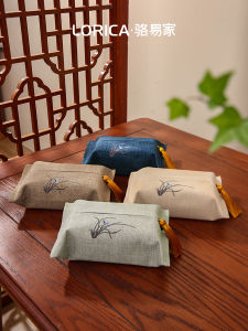 Luxury New Chinese Style Rectangular Fabric Tissue Box Storage Holder for Living Room And Dining Table High End Tissue Bag
