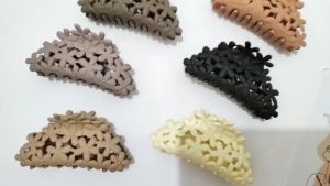 Jedai rambut bunga cewek jepitan besar polos doff 10 cm aksesoris kepala jepit rambut korea