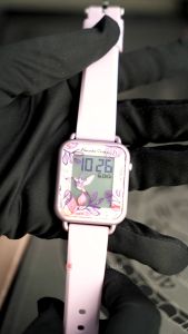 Jam Tangan Wanita Alexandre Christie Digi AC 9378 LHRRGLP Light Purple Motif Flower Dial Light Purple Rubber Band