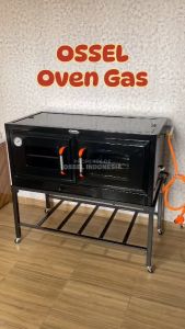 OSSEL Oven Gas Galvalum Tebal OS-12060 Rak Bongkar Pasang + Roda OSSEL Oven Lebar