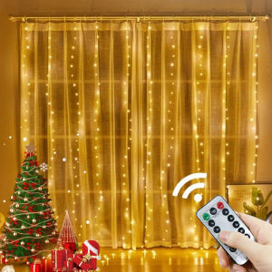 USB Remote Control 6x3m LED Curtain Garland on The Window Fairy Lights String Wedding Christmas Decor for Bedroom Home New Year