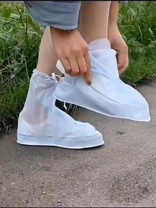 Rhodey Jas Hujan Sepatu Anti Air Shoes Cover PVC dengan Zipper Sarung Pelindung Sepatu
