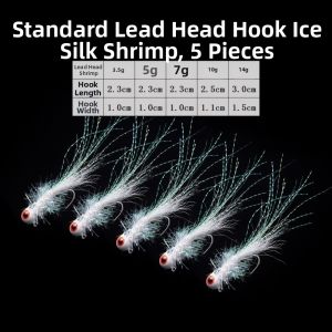 Ewitgo | Silver Ice Shrimp Jig Head Lure Bait