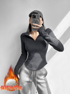 เสื้อยืดคอกลมแขนยาวทรงสลิมฟอกสีน้ำหนักเบาสำหรับผู้หญิง ทรงเข้ารูป ฤดูใบไม้ร่วง 2024 โพลีเอสเตอร์ ปกติ