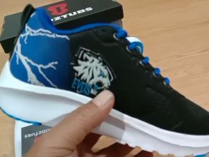 Sepatu Sekolah Anak Laki Laki Perempuan Warna Hitam Putih Murah Tali Perekat Rekat Velcro Kecil Tanggung Umur 6-10 Tahun PAUD TK SD SMP SMA Kelas 1 2 3 4 5 6 7 8 9 0-KIDZTUBS1130212050