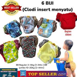 paket 6 biji anak bb 3-14 kg clodi
