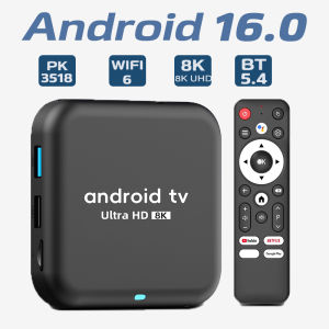 Android 14 TV BoxRockchip RK3518 Q18 Smart TV Box 8K Google Assistant Netflix Multimedia Player 2.4G 5G Wifi 6 BT5.4 128G ATV