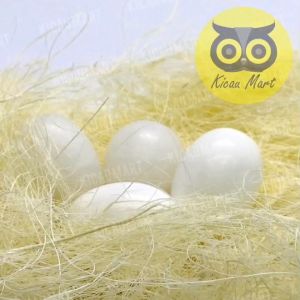 KICAU MART Telur Imitasi Mainan Burung Merpati  Telur Palsu Mainan Burung Dara Ayam Fake Egg Pigeon Mainan Pove Artificial Isi Padat