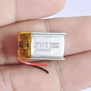 3.7v 80mah  501220 Li-Po li ionแบตเตอรี่ สำหรับMp3 MP4  กล้องติดรถยนต์