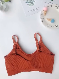 YIFAFA 【Versatile Sport Bra】1/4PCS Girls Sports Bra Seamless Cotton Shockproof Running Kids Vest Adjustable Shoulder Strap Soft Support Fitness Brassiere Comfortable Breathable Lingerie For Ladies