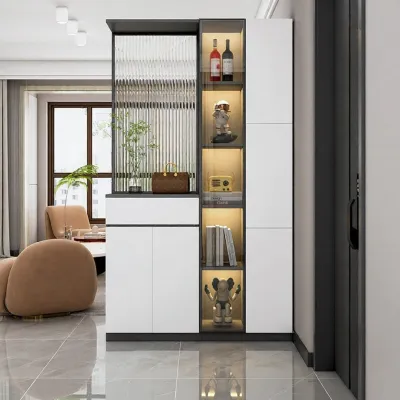 Modern Double-Sided Decorative Screen Entrance Hall Cabinet Home Entrance Shoe Cabinet Partition Cabinet Simple Style Furniture