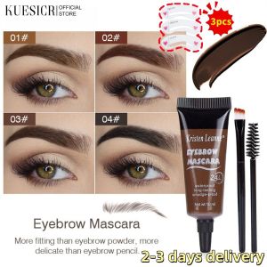 [2-3 Days Delivery] KUESICR Eyebrow Cream 24 Hours Long Lasting Waterproof Styling Liquid Eyebrow Dye Cream Lasting Non-halting Eye Eyebrow Dye Cream With Eyebrow Comb Makeup Brush
