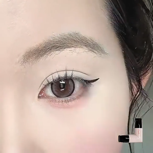 2 In 1 Seal Stamp Double Head Molding Stamp Pen Convenient And Long-Lasting Integrated Lazy Waterproof Non-Smudge Double-Headed Eyeliner Stamp Fast Dry Non-Smudge Suit Beginners Easy Winged Eyeliner Tool Long-Lasting Waterproof (Black/Brown)