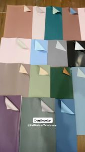 [5 LEMBAR] Flower Wrapping Bi Color Cellophane 60X60Cm Waterproof Kertas Bunga