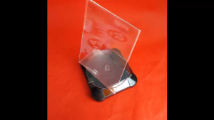 ป้ายอะคริลิคตั้งโต๊ะ ฐาน L แนวตั้ง หนา 2 มิล กรอบรูป ป้ายเมนู ใส่กระดาษโปรโมท กระดาษโฆษณา A4/A5/A6