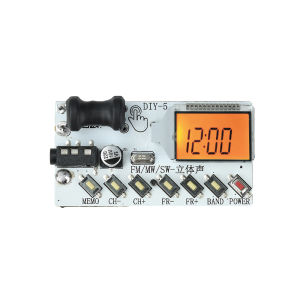 occkic | 87-108mhz Diy Lcd Digital Display Fm Receiver Module Mw Sw Broadcasting Radio Transmitter Wireless Support Time Clock