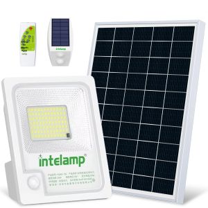 intelamp | Đèn Pha Năng Lượng Mặt Trời 3000LM Ngoài Trời Có Cảm Biến Chuyển Động Điều Khiển Từ Xa Chống Nước Đèn LED Chiếu Sáng Sân Vườn Đường Phố Tường Sân.