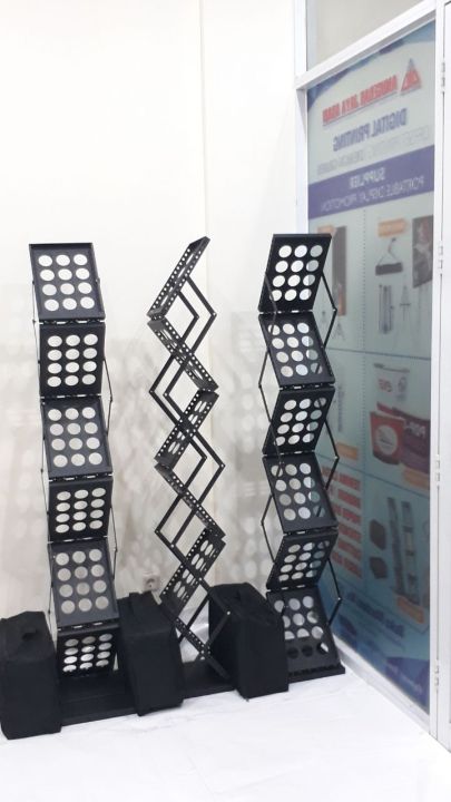 Rak brosur Besi hitam 7 susun 2 sisi metal hitam | Lazada Indonesia