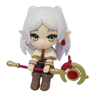Bandai | Frieren Beyond Journeys End Anime Figure Frieren Elf Sitting Pose With Magic Staff PVC Table Decor Xmas Gift For Anime Fans