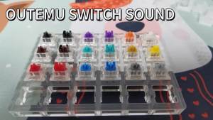 Outemu Switch for Keyboard RGB 3Pin Dustproof Linear Tactile Clicky Silent Switches for MX Mechanical Keyboard Gaming Switch DIY