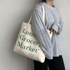 One-Shoulder Large Capacity Canvas Bag Womens Original Handbag College Student Class Andy Bag Factory Store Tote Bag Men