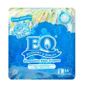 EQ Colors Budget Pack Large 14 - Tape Baby Diapers